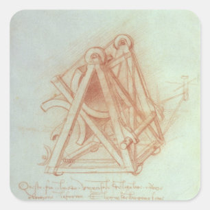 Study of the Wooden Framework with Casting Square Sticker