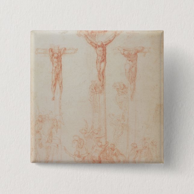 Study of Three Crosses Button (Front)