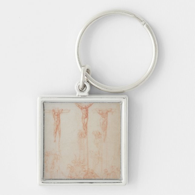 Study of Three Crosses Keychain (Front)