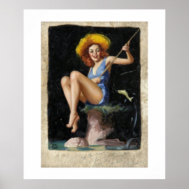 study Pin Up Art Poster (Front)