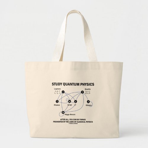 Study Quantum Physics After All You Can Do Things Large Tote Bag