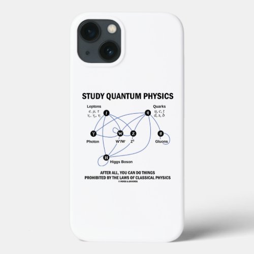 Study Quantum Physics Higgs Field Standard Model iPhone 13 Case
