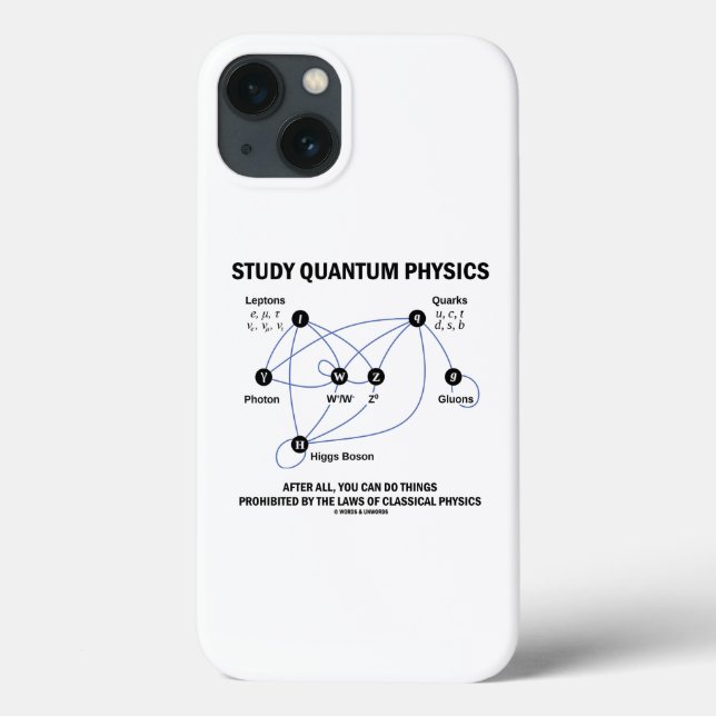 Study Quantum Physics Higgs Field Standard Model Case-Mate iPhone Case (Back)