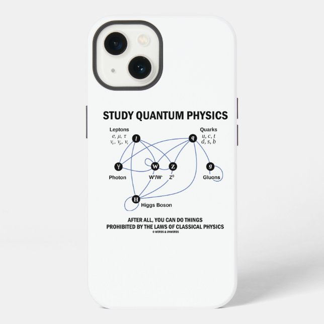 Study Quantum Physics Higgs Field Standard Model Iphone Case (Back)