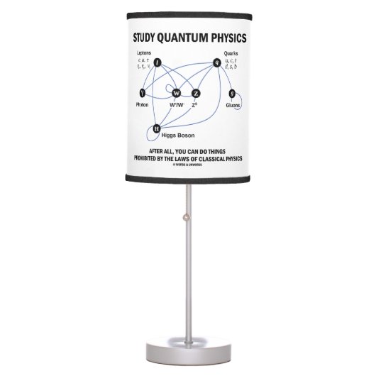 Study Quantum Physics Higgs Field Standard Model Table Lamp (Front)