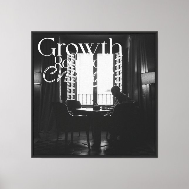 Study Room Canvas – growth requires change Print (Front)