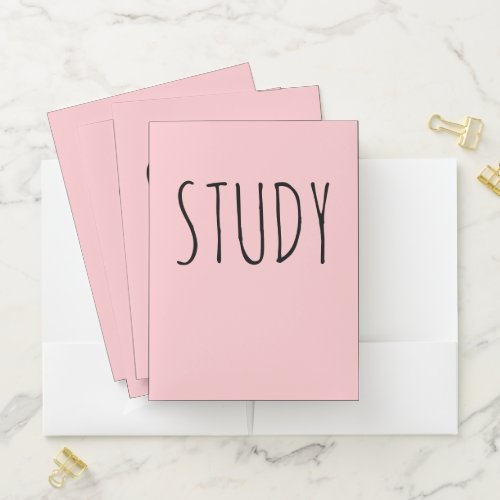 Study School College Cute Pink Rae Dunn Office Pocket Folder
