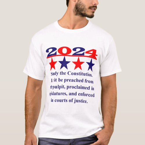 Study The Constitution _ Political Quote  T_Shirt