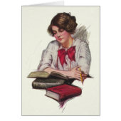 Study Time Girl With Books (Front)