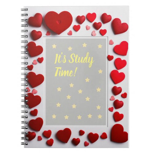 Study Time Heart Spiral Notebook