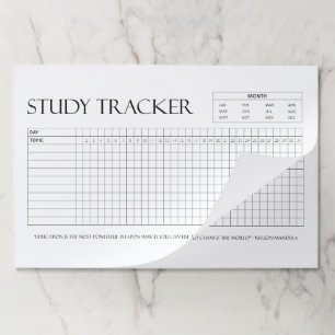Study Tracker   Months   31 Days   Topic   Progres Paper Pad