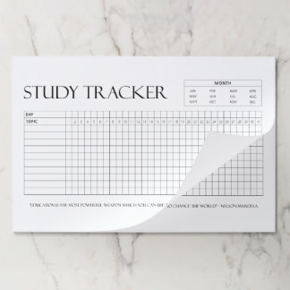 Study Tracker | Months | 31 Days | Topic | Progres Paper Pad