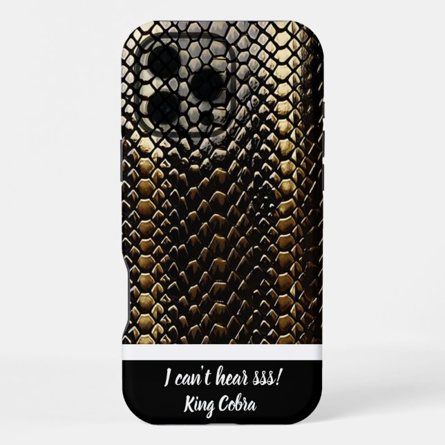 Studying black and gold snake patterns iphone case (Back)