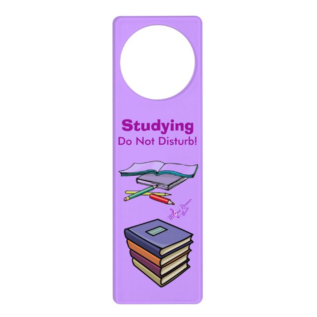 Studying Do Not Disturb Door Hanger (Front)