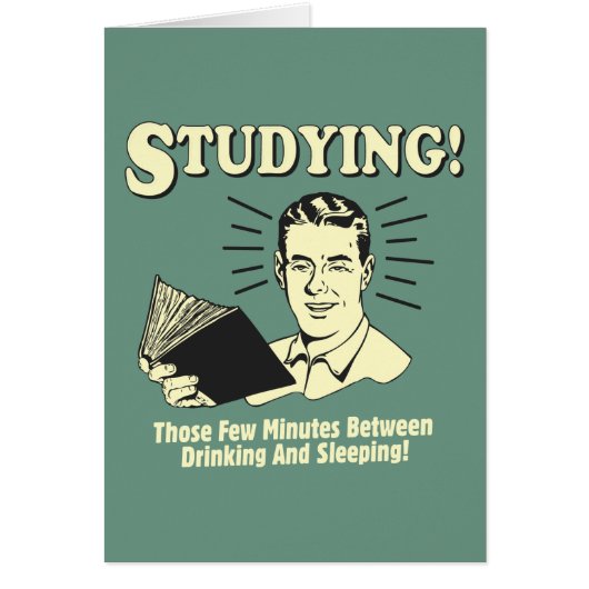 Studying: Drinking and Sleeping Cards (Front)