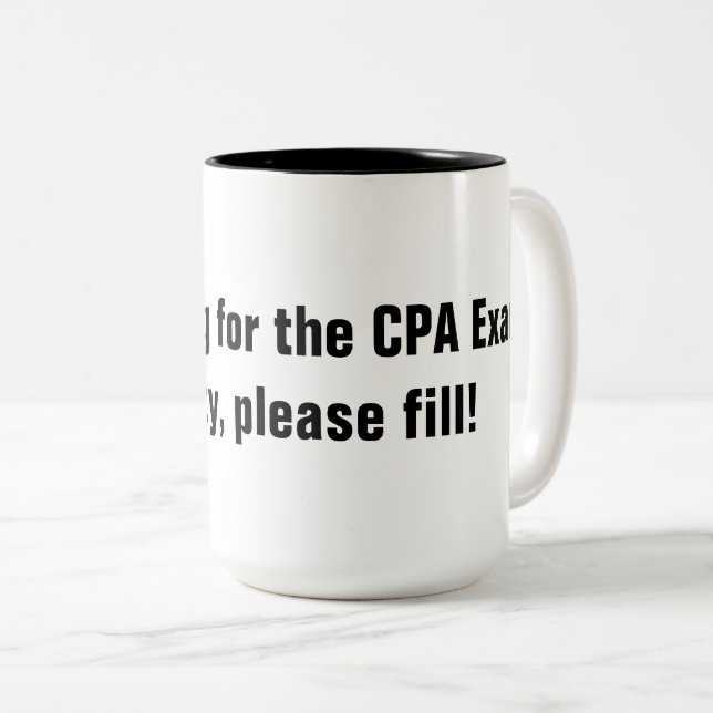 Studying for the CPA Exam Mug (Front Right)
