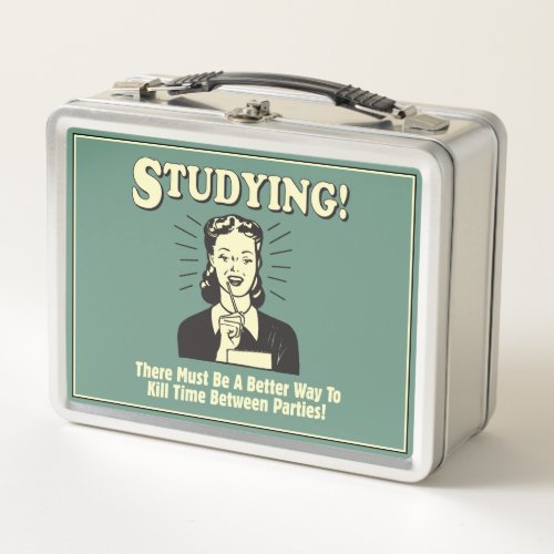 Studying Kill Time Metal Lunch Box