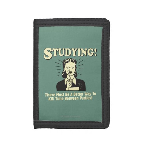 Studying Kill Time Tri_fold Wallet