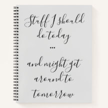 Stuff I should do today, script, your name on back