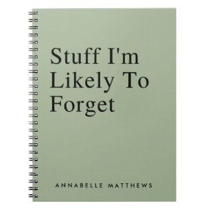 Stuff I'm Likely To Forget Funny Quote To Do List Notebook