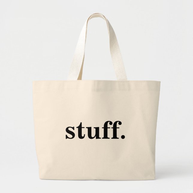 stuff. large tote bag (Front)
