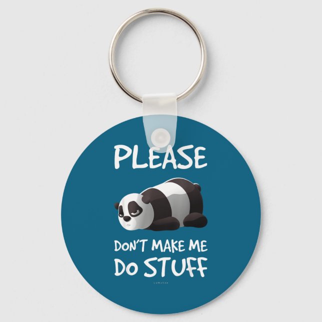 Stuff Lazy Panda Please Don' Keychain (Front)