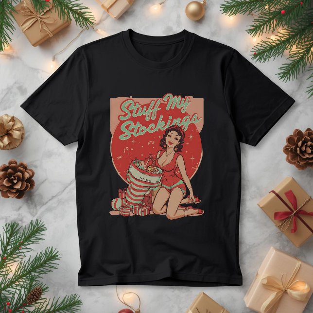 Stuff My Stockings – Funny Adult Christmas Humor  Tri-Blend Shirt (Creator Uploaded)