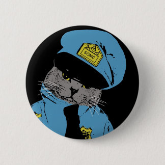 Stuff on my cat - Cop Pinback Button