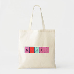 Stuff periodic table name tote bag