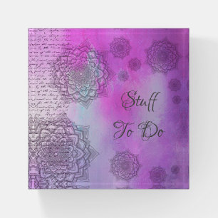 Stuff to Do Purple Mandala Paperweight