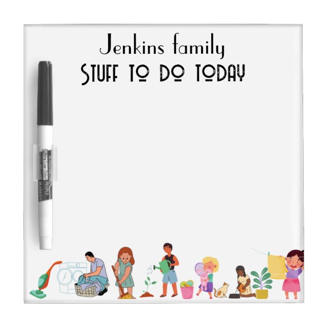 Stuff to do today erasable board personalize (Front)