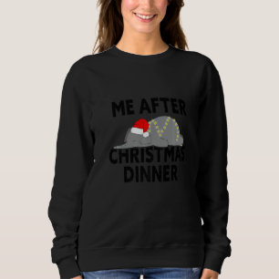 stuffed after christmas dinner sweatshirt