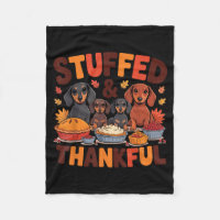 Stuffed And Thankful Dachshund Funny Thanksgiving