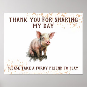 Stuffed Animal Farm Favor Poster