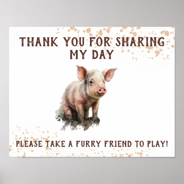 Stuffed Animal Farm Favor Poster (Front)