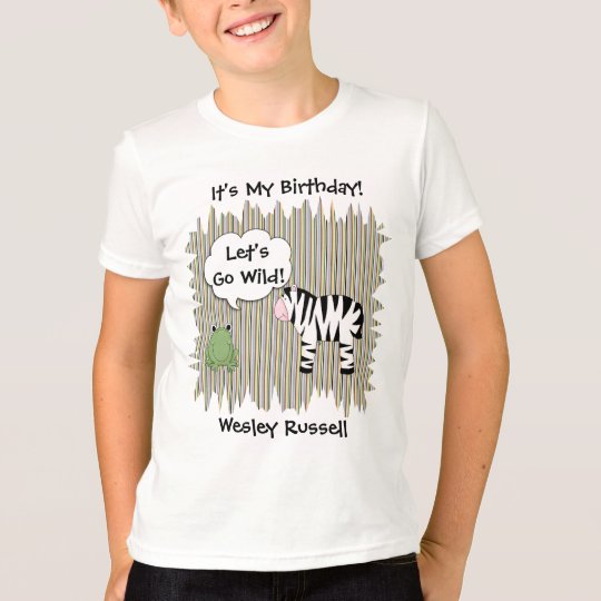 Stuffed Animals Wild Zebra Boys Tee Add Name