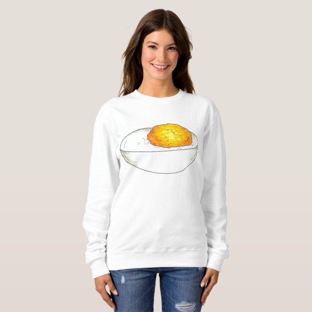 Stuffed Deviled Egg Yolk Eggs Picnic Food Foodie Sweatshirt (Front Full)