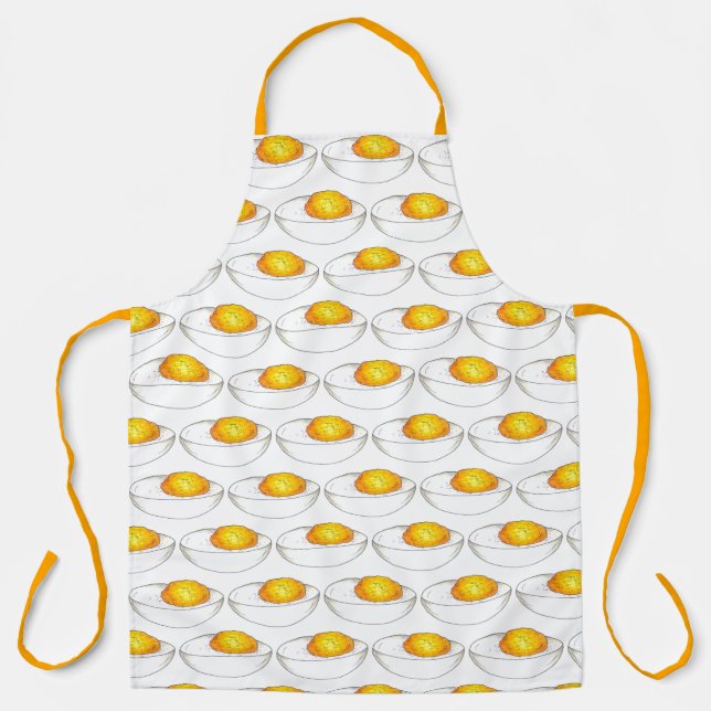 Stuffed Devilled Deviled Egg Summer Picnic Food Apron (Front)
