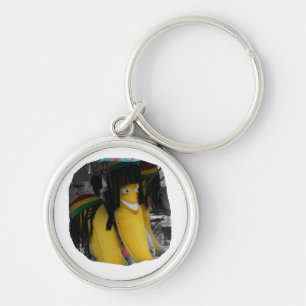 Stuffed rasta banana at fairgrounds keychain