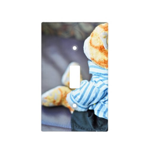 Stuffed Tiger in Blue Custom WallSwitch Cover