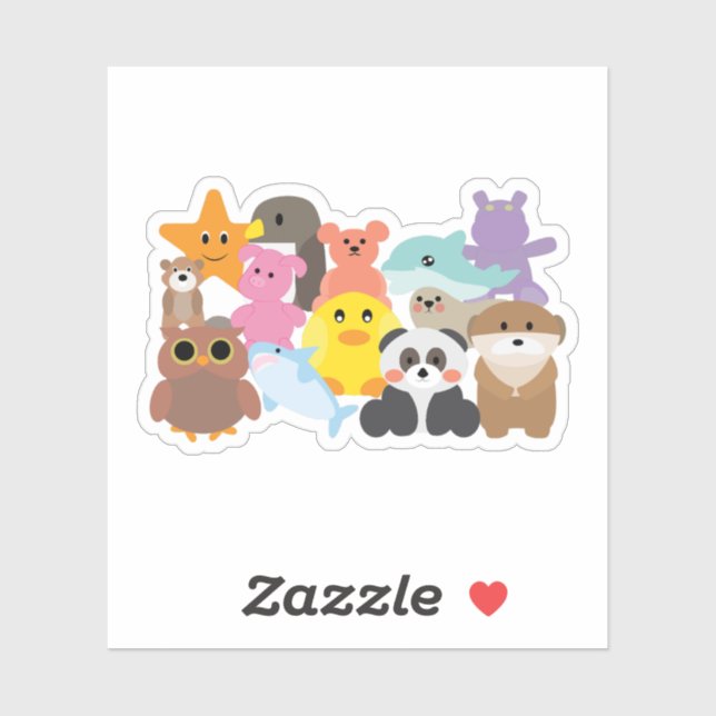 Stuffed Toys  Sticker (Sheet)