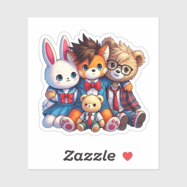 Stuffies Best Friends Sticker (Sheet)