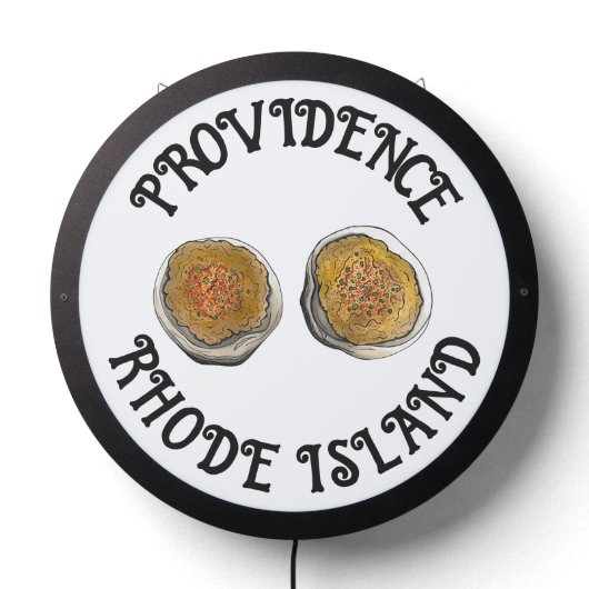 Stuffies Stuffed Clams Providence Rhode Island RI LED Sign (Lights Off)