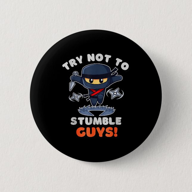 Stumble Guys Ninjas Games Stumble Guys Tee Kids  Button (Front)
