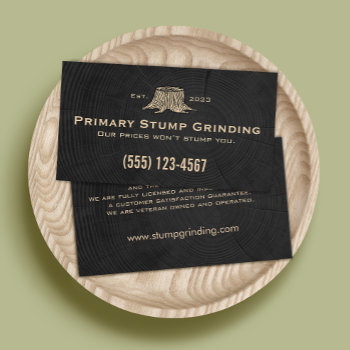 Stump Grinder | Tree Stump Business Card by sm_business_cards at Zazzle