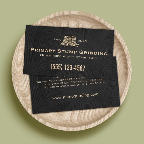 Stump Grinder  Tree Stump Business Card