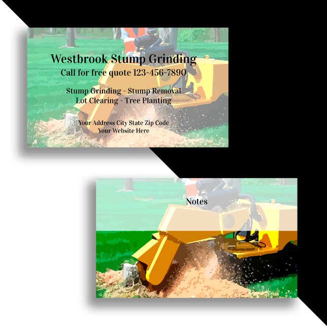 Stump Grinding And Tree Removal Business Card (Creator Uploaded)