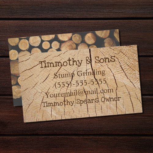 Stump grinding  business card