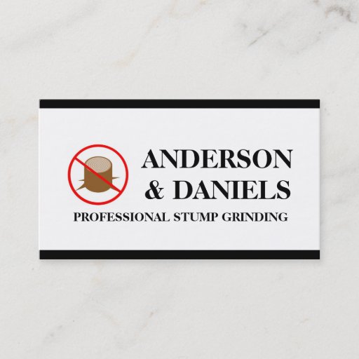Customizable Stump Grinding Grinder Prune Tree Removal Service Business Card Template