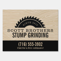 Stump Grinding or Tree Care Marketing Yard Sign